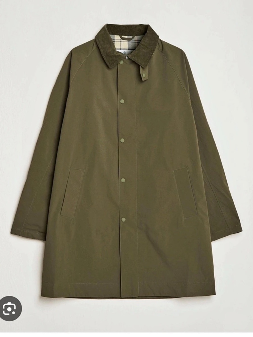 Barbour Green Ashi Mac Casual Trench Coat size m
